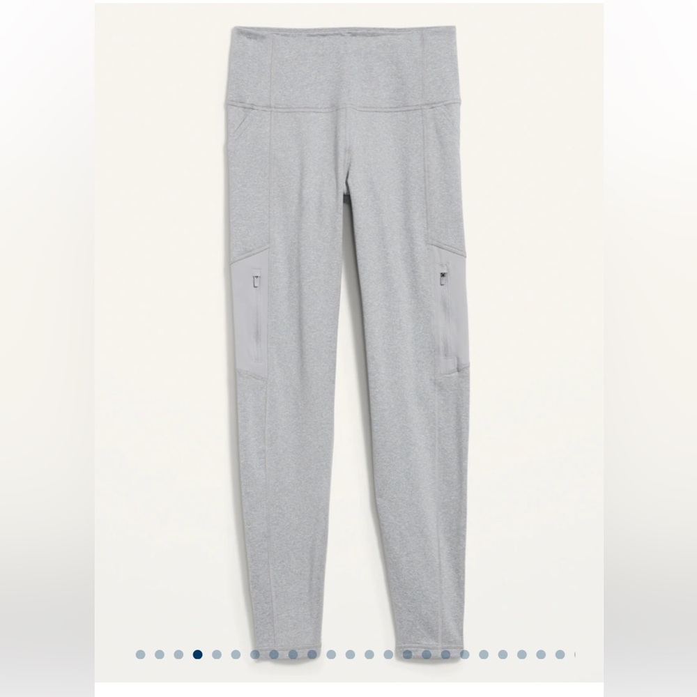 NWT-OldNavy high rise leggings-ankle-Cozecore zip pockets